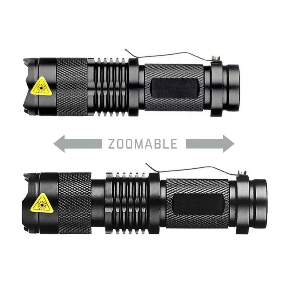 1x Waterproof Tactical Flashlights Portable LED Camping Lamps 3-Mode