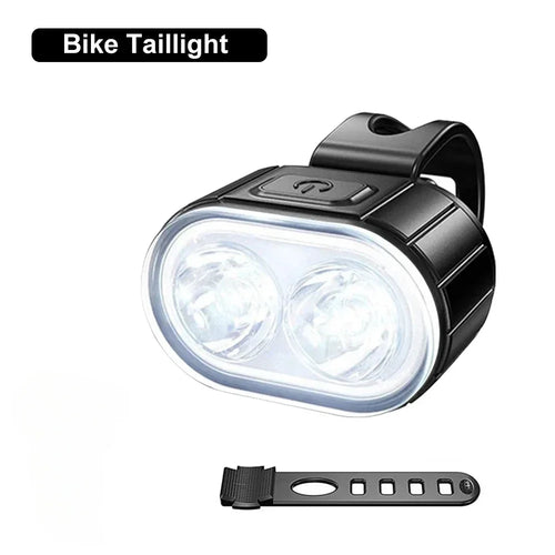 Front Rear Bike Lights Rechargeable Bicycle Cycling USB Flashlight for