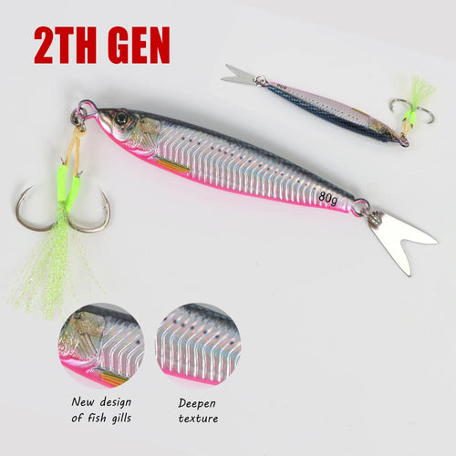 TOLU 2024 NEW 3D Printed Fast Sinking Metal Jig Lure 20g 30g 40g 60g