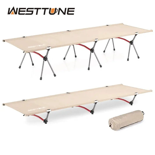 WESTTUNE Camping Cot Portable Folding Bed Ultralight Aluminum Alloy