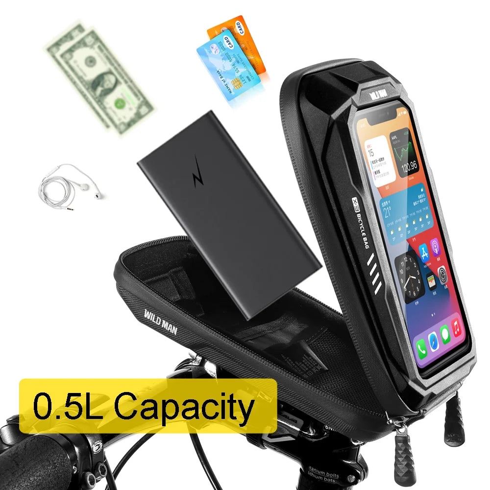 New Bike Phone Holder Bag Case Waterproof Cycling Bike Mount 6.9in