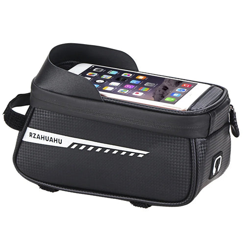 Waterproof Bike Front Frame Bag with TPU Touch-Screen Sun-Visor and